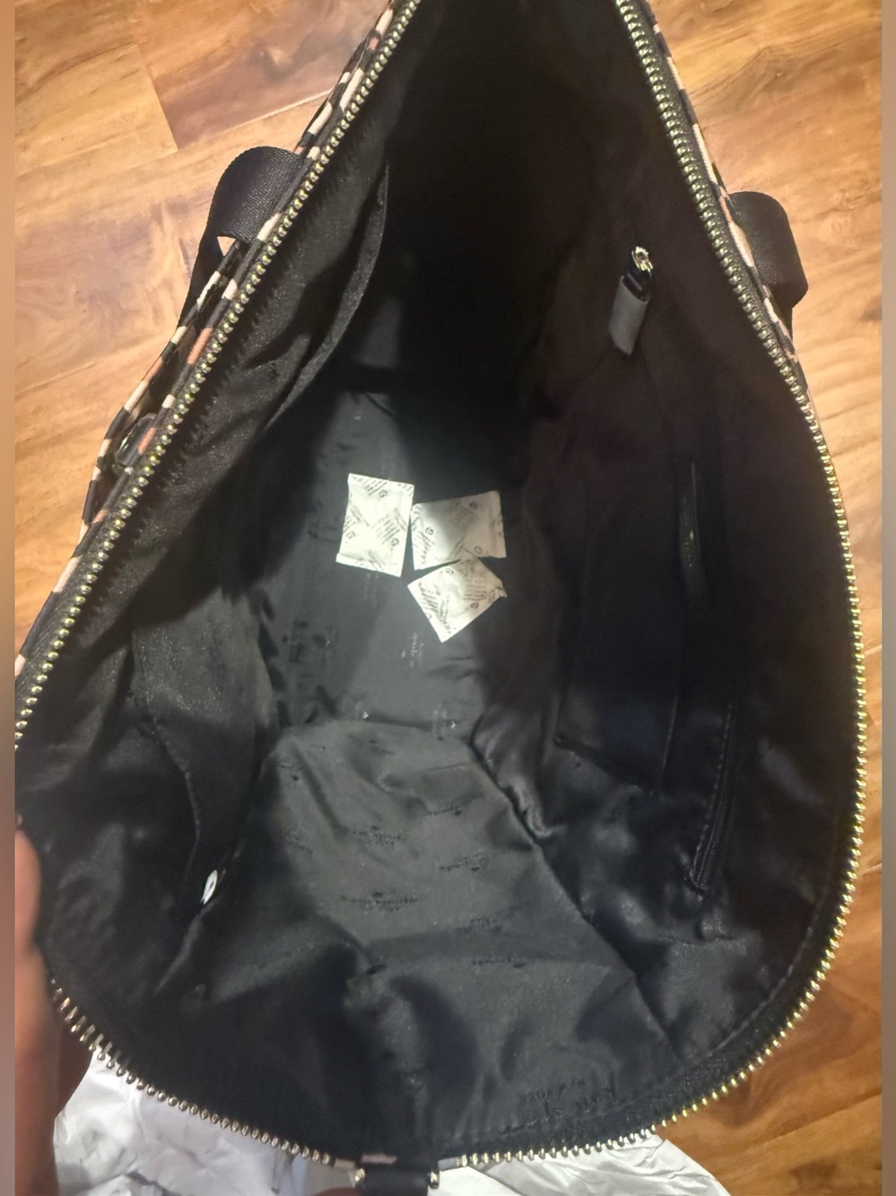 NWT- kate spade Chelsea Leopard Print Nylon Backpack Tote - Brown/Black - Picture 8 of 12